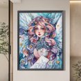 thumbnail image 1 of Cuadros Decorativos Pintura de diamante 5D DIY Taladro redondo completo Chica de pelo rizado Decoración para el hogar (B7008) Wdftyju embutido en tela, 1 of 8