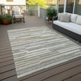 thumbnail image 6 of Addison Rugs Chantille Indoor/Outdoor Transitional Stripes Taupe Washable Rectangle Rug, 3' x 5', 6 of 6