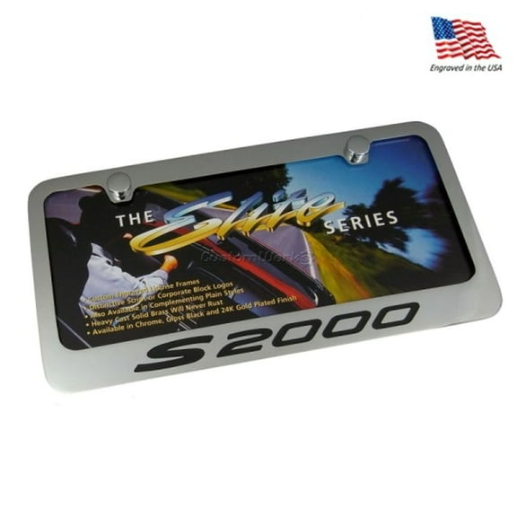Honda S2000 Chrome Metal License Plate Frame