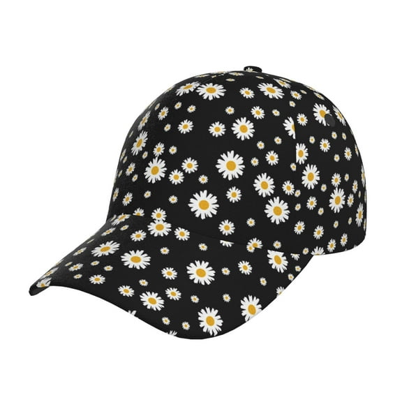 Kdxio Unisex Daisy Pattern Baseball Cap Unisex Washed Classic Adjustable Hat