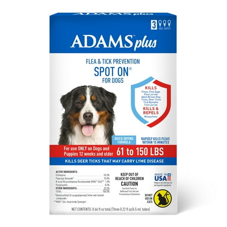 UPC: 0039079003698 | Adams Plus Flea & Tick Prevention Spot On for Dogs  X-Large Dogs 61 to 150 lbs