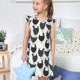 thumbnail image 4 of Balery Retro Rooster Camisón de princesa para niñas, pijama de algodón con mangas abullonadas, suave y bonito.-X-Large, 4 of 6