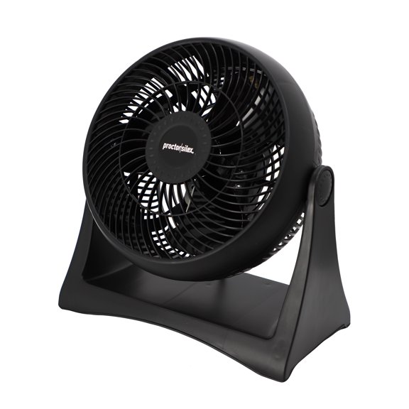 Proctor Silex 8 Inch 35 Watt 3-Speed Adjustable Tilt Desk Office Fan in Black