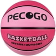 thumbnail image 1 of Balón de baloncesto PECOGO, tamaño 6, 72 cm, goma rosa, para interiores y exteriores, 1 of 9