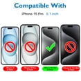 thumbnail image 2 of Protector de pantalla Mothca Matte Glass para iPhone 15 Pro de 6.1 pulgadas, 2 of 7