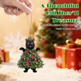 thumbnail image 7 of Christmas Tree Shaped Animal Ornaments, Cute Animal Pendants, Acrylic Flat Xmas Decorations, Winter Home Decor, Tree Hanging Ornaments for Mantel Window Door, Unique Gift for Animal Lovers, 7 of 7
