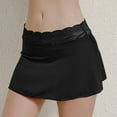 thumbnail image 5 of Ticikt Fashion Midi Skirt Half Slips for Women Underskirt Short Lace Trim Above Knee Half Slip,Color:Black, 5 of 8