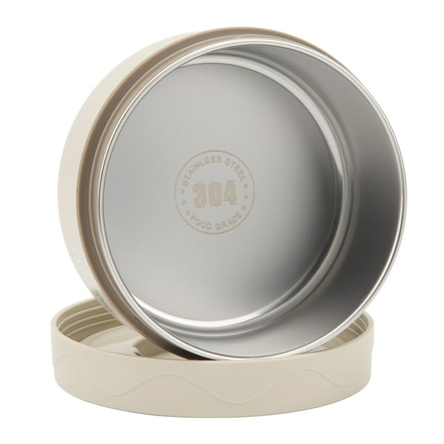 Boîte à Lunch Thermique, Boîte à Lunch Isolée, Récipient Alimentaire Isolé, Pot de Cuisson Thermique 420ml Acier Inoxydable 304 Double Couche Portable Forme Ronde Déjeuner Thermique