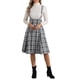 thumbnail image 2 of Vestido de cuadros INSPIRE CHIC para mujer, tirantes de tartán para Navidad, falda M negra, 2 of 6