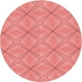 thumbnail image 1 of Ahgly Company Tapis d'Intérieur Lavables en Machine, Ronds de Transition, Rose Corail Clair, Ronds de 3', 1 of 7