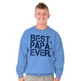 thumbnail image 3 of Best Papa Ever Worlds Greatest Father Men's Big & Tall Crewneck Sweatshirt Brisco Brands 2X, 3 of 4