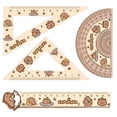 thumbnail image 5 of 4pcs/set  Creative Acrylic Set Square Drawing Tools Straight Ruler Soft Ruler Set Capybara Set of Rulers Protractor 1, 5 of 8