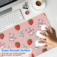 thumbnail image 4 of Long Mouse Pads for Desk,Pink Cow Strawberry Milk Pattern Desk Mats on Top Of Desks, Desk Mouse Pad Extra Large with 3mm Non-Slip Base and Stitched Edge for Gaming,Office,Work,Home 31.5"x11.8", 4 of 6