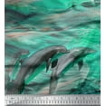 thumbnail image 3 of Soimoi Japan Crepe Satin Fabric Sea Panel Decor Fabric Printed Yard 42 Inch Wide, 3 of 3