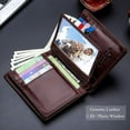 thumbnail image 4 of BULLCAPTAIN Large Capacity RFID Blocking Genuine Leather Wallet Black QB-027, 4 of 7
