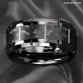 thumbnail image 5 of Tungsten Rings for Men Wedding Bands for Him Womens Wedding Bands for Her 8mm All Black Brushed, 5 of 6