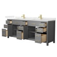 thumbnail image 4 of Wyndham Collection Wcg2424-84D-Qtz-Unsmxx Beckett 84" Free Standing Double Basin Vanity, 4 of 7