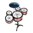 thumbnail image 1 of Juego de batería de jazz para niños, juguetes de batería para niños pequeños, instrumentos musicales de percusión, juguetes educativos, regalos para Tambor L, 1 of 8