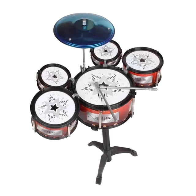 Juego de batería de jazz para niños, juguetes de batería para niños pequeños, instrumentos musicales de percusión, juguetes educativos, regalos para Tambor L