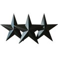 thumbnail image 2 of Rustic Wall Decor: Burgundy/Black Metal Stars, Antique Matt Black Finish for Easy Install Hanger, 2 of 3