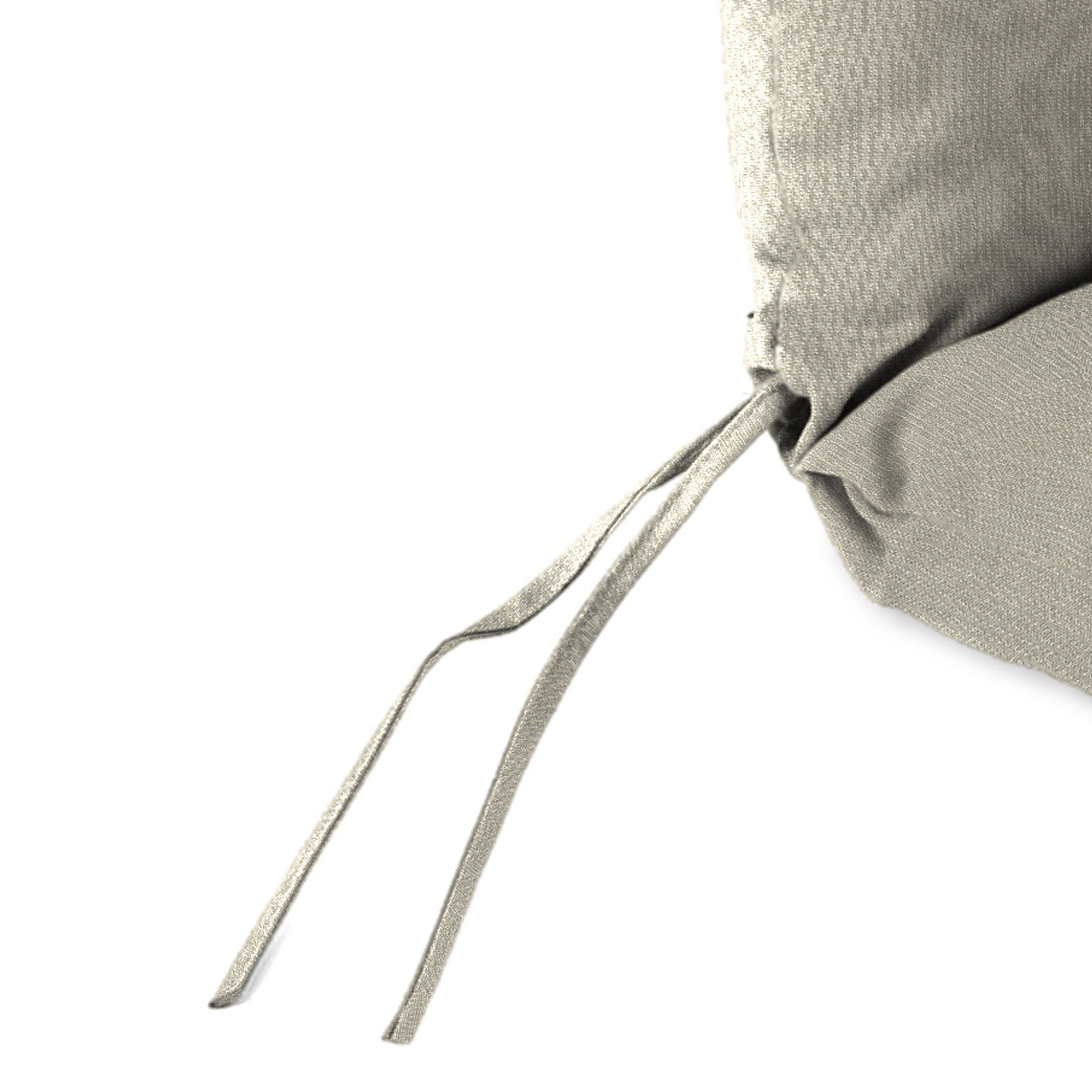 Jordan Manufacturing Sunbrella 45" x 22" Spectrum Dove Beige Solid Rectangular Outdoor Chair Cushion with Ties and Hanger Loop