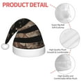 thumbnail image 4 of Fuzoiu American Flag with Desert Camouflage Print Santa Hat Christmas Hat for kids,Santa Hats with Pompom, Unisex Xmas Holiday Hat for Christmas New Year Festive Party Supplies, 4 of 6