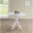 thumbnail image 2 of Pemberly Row Traditional Wood Top 36" Round Pedestal Dining Table in White, 2 of 3