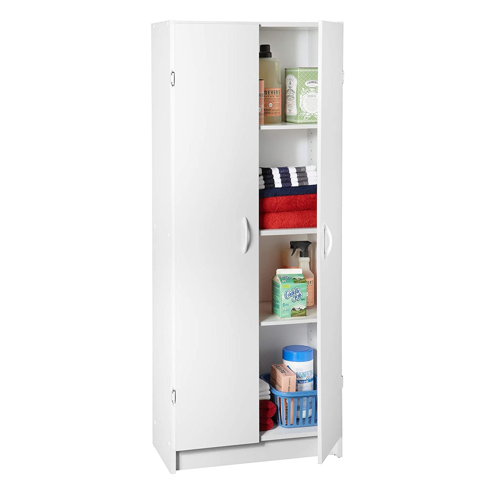 ClosetMaid 12.5 x 24 x 59.5 Inch Adjustable 4 Shelf Pantry Cabinet, White - 1