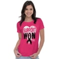 thumbnail image 3 of Support I Won Breast Cancer Awareness Womens Slim Fit Graphic Tee Brisco Brands S, 3 of 4