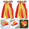 thumbnail image 2 of CIMAXIC Fête 1 Paire de Cloches pour Enfants avec Poignée en Plastique Rubans de Danse de Gymnastique Réutilisables Fournitures d'Instruments d'Éducation Précoce Cloches de Fête Portatives, 10.63"X5.51"X0.98 Pouces, 2 of 4