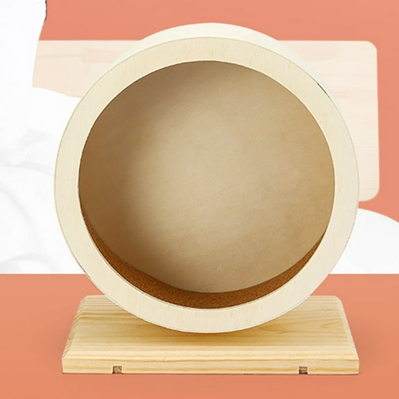 FRCOLOR Silent Small Pet Exercise Wheel for Hamsters with Smooth Edges Khaki 7.8 inches diameter