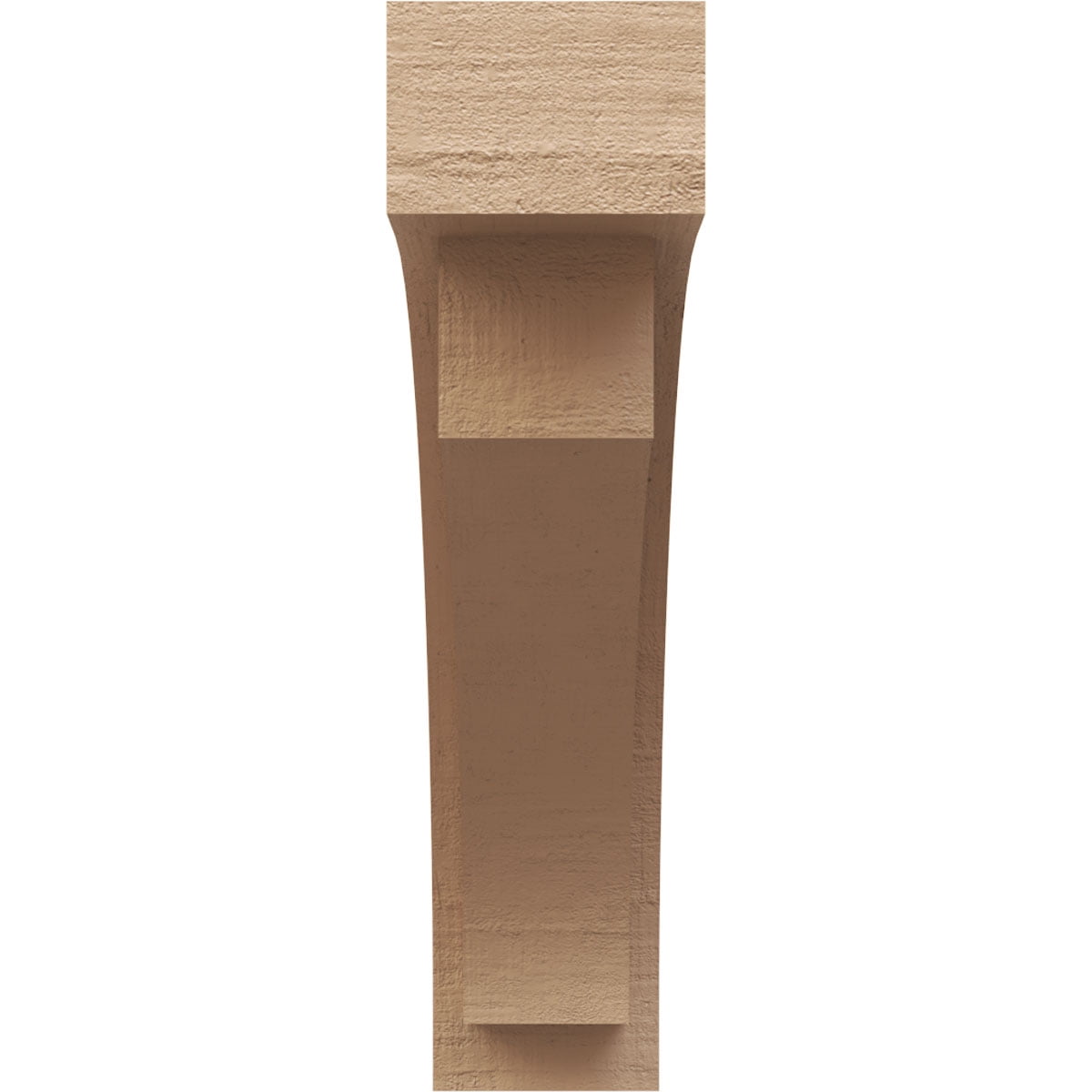 7"W x 28"D x 28"H Thin Rivera Rough Cedar Woodgrain TimberThane Corbel, Primed Tan
