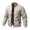 White, variant on Fgnfyis Jackets for Men Fashion Flight Jacket Casual Baseball Coat Autumn Stylish Outerwear for Young Adults Stand Collar Mens Winter Coat Black L