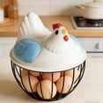 thumbnail image 2 of Tauxra Wrought Iron Storage Basket For Kitchen Fruit Vegetable Egg Openwork Desktop Decor, 2 of 6