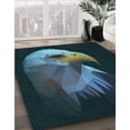 thumbnail image 3 of Ahgly Company Machine Washable Indoor Round Transitional Aquamarine Stone Green Area Rugs, 8' Round, 3 of 7