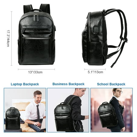 Vbiger Mens Laptop Backpack Vbiger Business Backpack College School Bookbag Pu Leather Travel Backpack For 15 6 Laptop With Usb Charging Port And Headphone Port Walmart Com Walmart Com - 9 designs fortnite and roblox game night light backpacks with usb charger boys and girls canvas school bag bookbag satchel youth casual campus bags