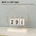 thumbnail image 4 of Calendario de Escrito de metal, Calendario Moderno de Luz LED LED para decoración del Hogar, Elegante Calendario de Mesa de Hierro Con Diseño de Un de Uno, 4 of 7