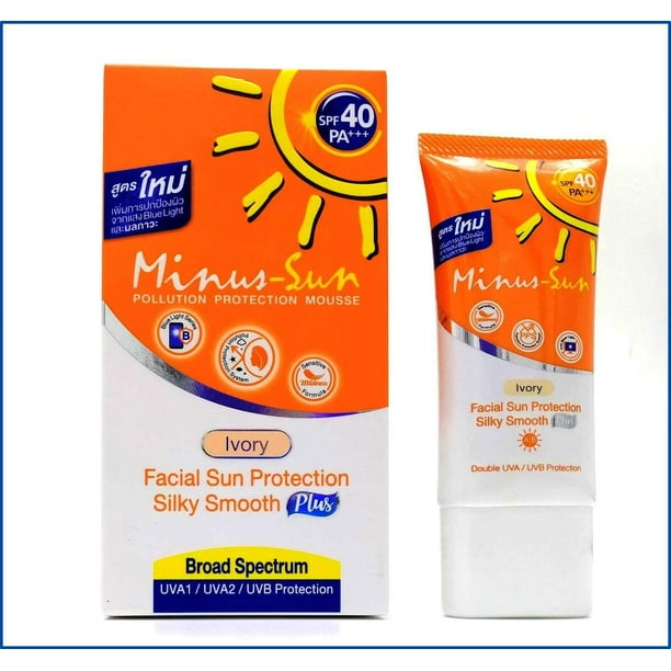 Protección solar facial Minus (Sol) Sun SPF40 PA+++ Ivory 30 ml