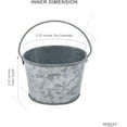 thumbnail image 3 of Hosley Set of 6 Mini Oval Tub Galvanized Planter 3.8 Inches Long Ideal for Floral Arrangements DIY Craft and Floral Projects Gifts Baskets Party Favors P9, 3 of 9