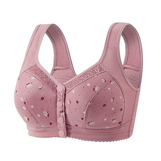 Brasier sin Varillas Mujer Sujetador Push up Ajustable con Cierre Frontal para Un Soporte Cómodo y con Aros En La Espalda Tipo Camiseta. Grande