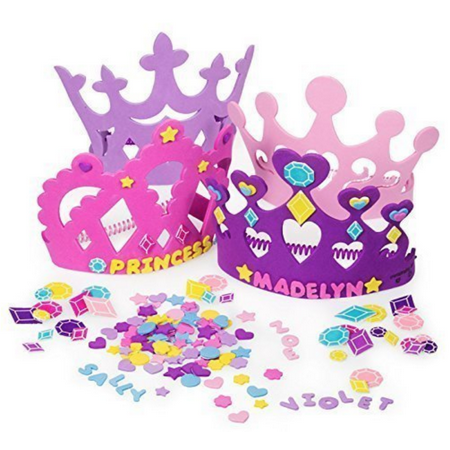 Princess Sofia Crown Princess Tiara Crown Craft Kits -Includes 24 Foam Tiaras + 800 Piece Craft Shapes to Decorate Crowns ()