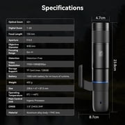 45X Wireless Digital Telephoto Lens, High Power HD Electronic Telephoto Phone Lens with 2.4G Wi-Fi Connect, 32GB TF Card, 1500mAh Battery for Birdwatching, Watch Concerts, Watch Match, Moon Viewing