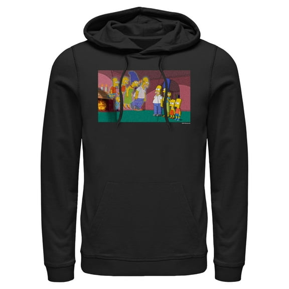 Men's The Simpsons Treehouse of Horror Doppelgangers Scene  Pull Over Hoodie Black 3X Large