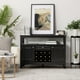 thumbnail image 4 of Mueble para Cocina Costway despensa con Porta Botellas de vino negro 117 x 40,5 x 82,5 cm, 4 of 10