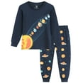 thumbnail image 1 of Little hand Pyjamas pour Garçons Tout-Petits Imprimé Planète Galaxie Ensembles de Pyjamas en Coton 2t, 1 of 9