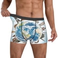 thumbnail image 2 of Kdxio Men's Boxer Briefs with World Travel Print - Comfortable and Breathable Underwear for Everyday Wear, 2 of 7