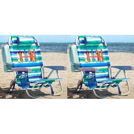 Tommy Bahama 2  Backpack Beach Chair Green Stripe (PACK OF (Best Backpack Beach Chair)