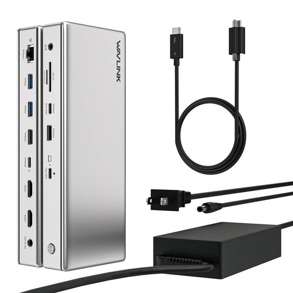 WAVLINK USB 4 Docking Station, 13-in-1 Thunderbolt 4 Hub, 8K@60Hz or Triple 4K@60Hz, 40Gbps, 96W PD, 2.5G Ethernet, SD/TF Reader, for MacBook Pro/Dell XPS/HP/Surface