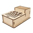 thumbnail image 3 of Soporte de madera, soporte para herramientas de estante para manualidades de cuero para manualidades con múltiples orificios construido para el futuro, 3 of 9