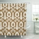 thumbnail image 1 of Cortina de Ducha ABPHQTO Tribal Ikat Estampado Floral Marrón Caramelo 160x180 cm, 1 of 1